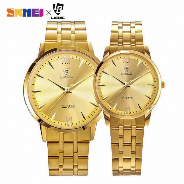 SKMEI L1011 couple watch quartz material high quality gift