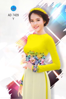 Vải áo dài chấm bi