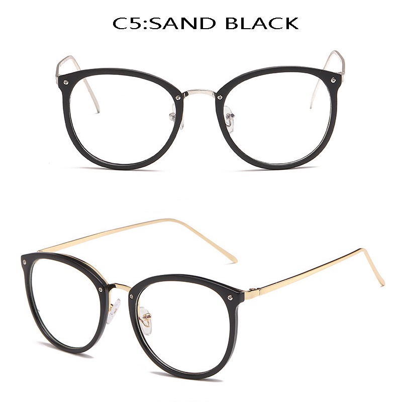 Kính Mát Tròn Gọng Kim Loại Phong Cách Retro 8312