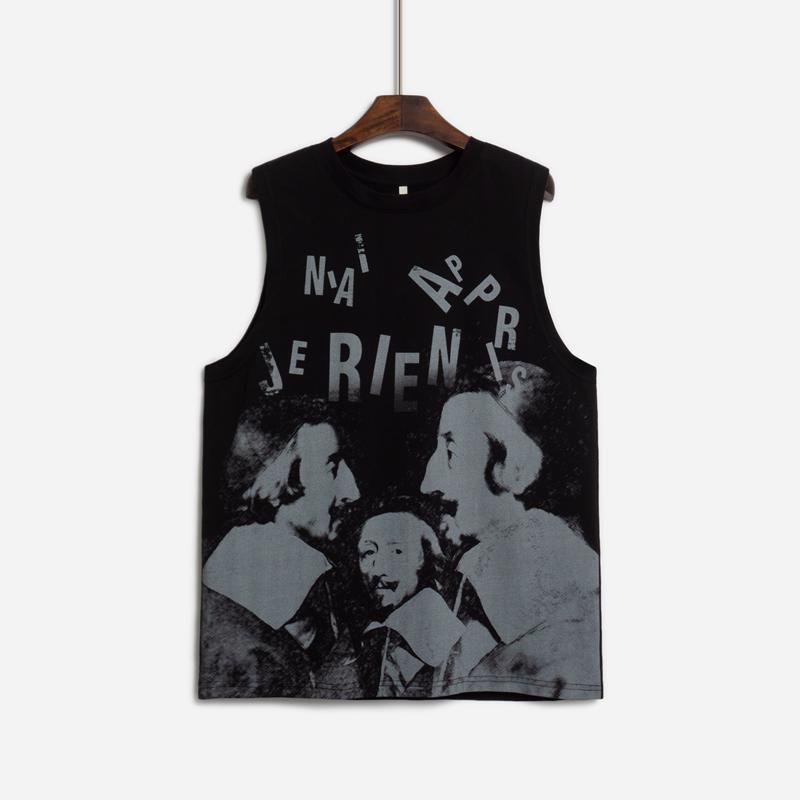 COZOK Áo Tank Top Thể Thao Sát Nách Dáng Rộng In Chữ Cá Tính