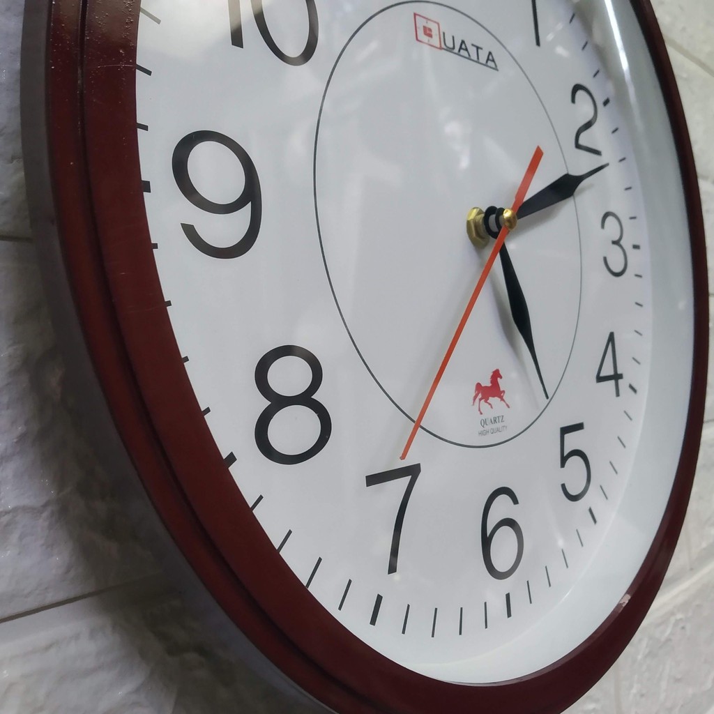 Đồng Hồ Treo Tường Màu Nâu Giả Gỗ