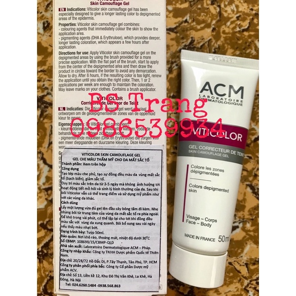 Kem che khuyết điểm ACM Viticolor Skin Camouflage Gel 10ml - 50ml cho da bb vitixcolor | BigBuy360 - bigbuy360.vn