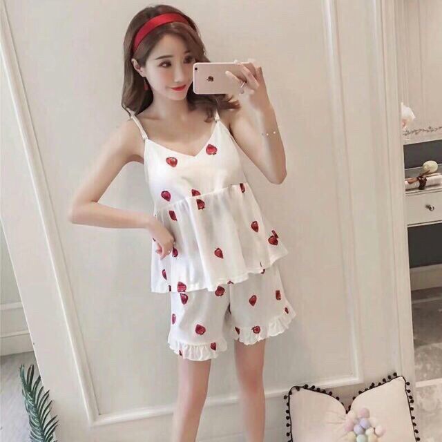 Bộ ngủ 2 dây Quảng Châu kèm bra