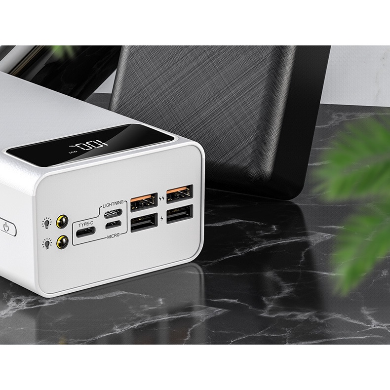 GiGiBomstore Sạc dự phòng50000mah  dung lượng lớn tiện lợi sự dụng , 4 cổng sạc đầu vào, 3 cổng sạc đầu ra Màn hình LED