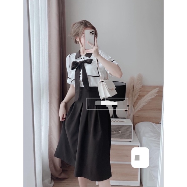 Set váy nơ cổ | BigBuy360 - bigbuy360.vn