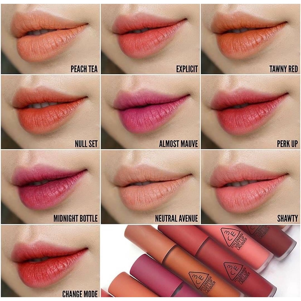 Son kem lì 3CE Soft Lip Lacquer