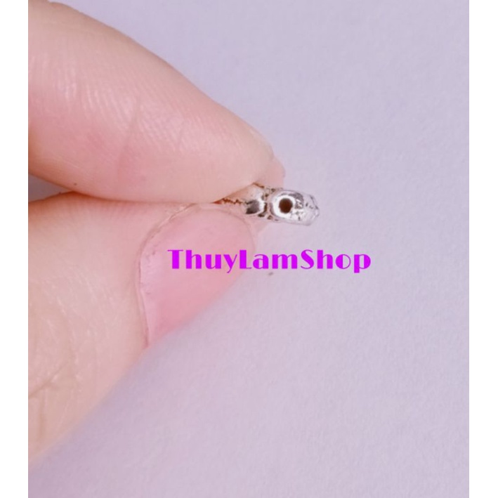 Charm bông hoa 9 cánh bạc thái xâu vòng đẹp