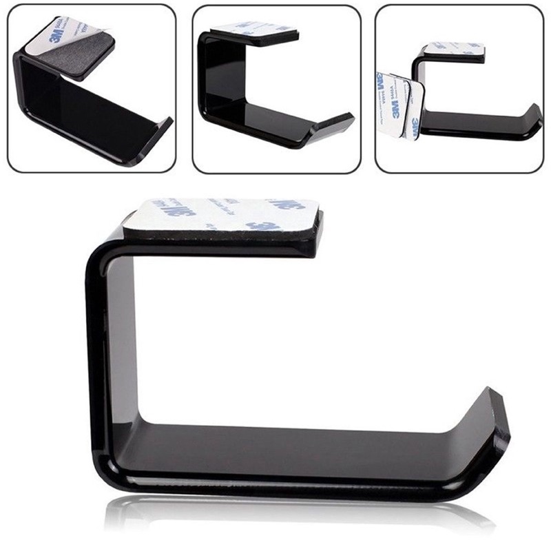 Giá Đỡ Tai Nghe Treo Tường Bằng Acrylic Màu Đen Siêu Bền Tiện Dụng