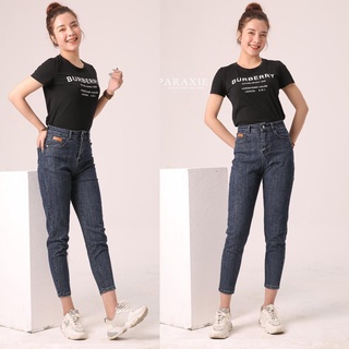Quần jeans baggy nữ Araxie Quần bò baggy nữ cạp cao màu xanh co giãn tốt hack dáng JABG01