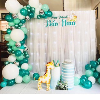 Vải rèm voan trang trí sinh nhật - rèm voan lướitrắng