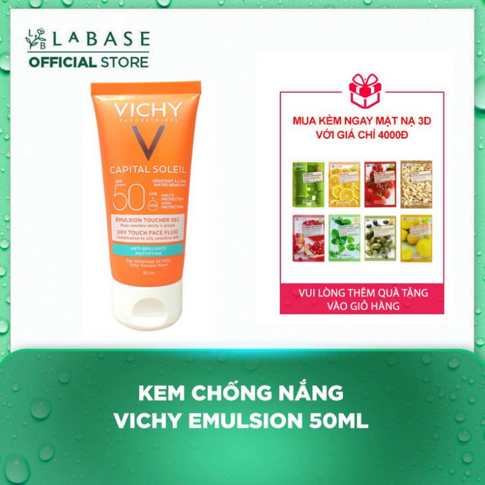 Kem Chống Nắng Vichy Emusion Capital Soleil SPF50 Mattifying Face Fluid Dry Touch X5