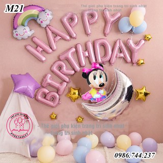 Set Bóng Trang Trí Sinh Nhật Hình Chuột Mickey Dễ thương