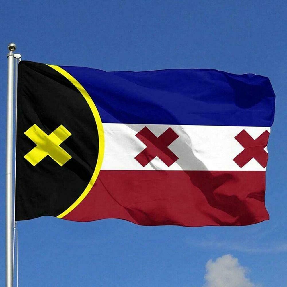 Cờ L'manburg Dream SMP Hai Mặt Bằng Đồng Thau Chống Tia UV Không Phai Màu 3x5ft