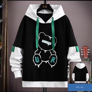 Áo hoodies dài tay unisex SOZO in hình gấu - AO TOP NAM 90000203
