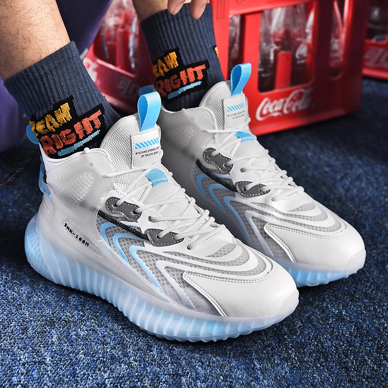 Giày Thể Thao Cổ Cao Đế Dày Tăng Chiều Cao Siêu Nhẹ Thời Trang Cho Nam