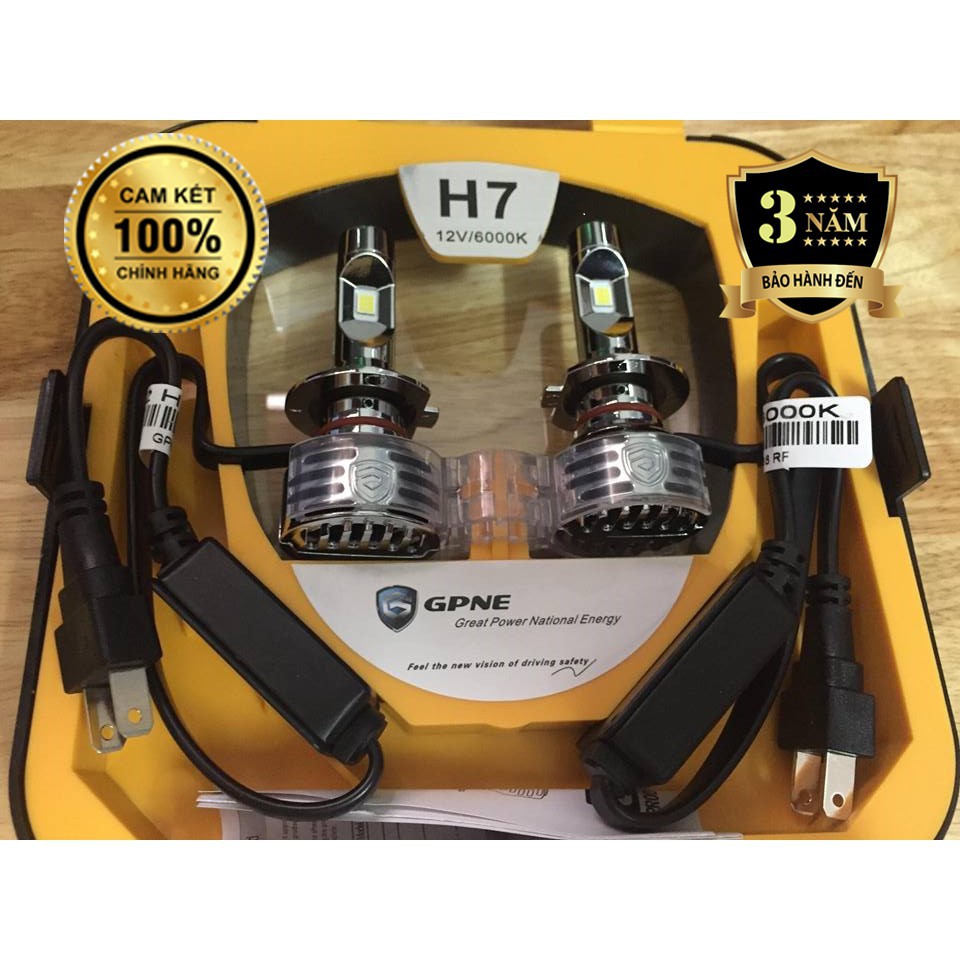 Đèn Led Ô Tô GPNE H1 H4 H7 H11 H15 9005 9006 Siêu Sáng 12-24V Chính Hãng - Bộ 02 Bóng Led GPNE R1- BẢO HÀNH 3 NĂM