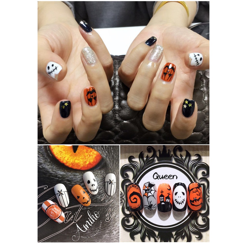 Nail dán Sticker Halloween Độc Đáo Trang Trí Móng Nghệ Thuật Lễ Hội