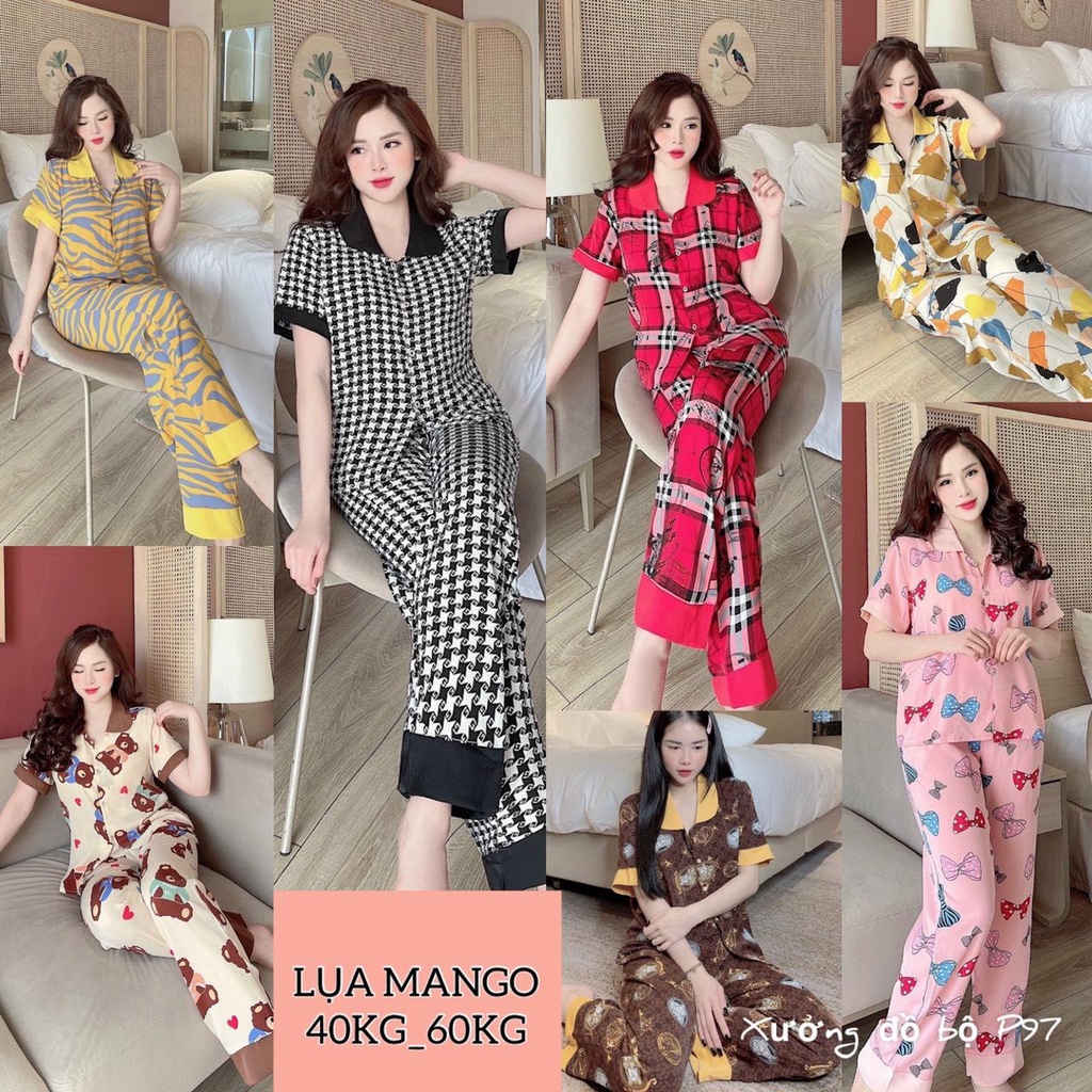 [Rẻ vô địch] đồ bộ pijama nữ tay ngắn quần dài nhiều mẫu siêu xinh, chất liệu lụa cao cấp mềm mịn mát, ảnh thật freeship