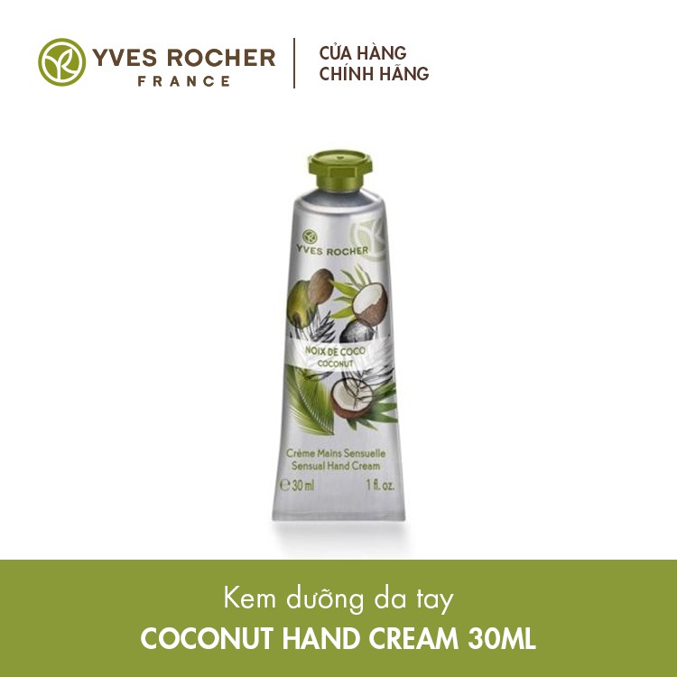 Kem Dưỡng Da Tay Yves Rocher Coconut Hand Cream 30ml