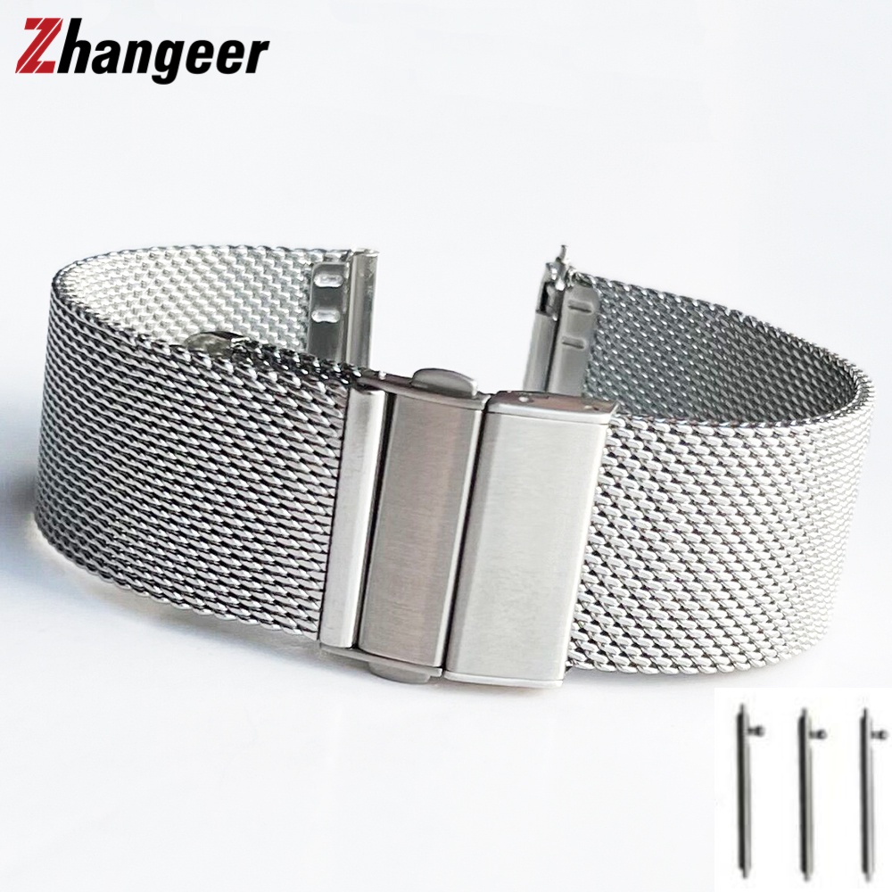 Dây Đeo Đồng Hồ Bằng Thép Không Gỉ 16mm 18mm 20mm 22mm Tháo Gỡ Nhanh