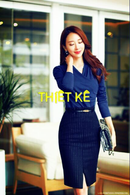 CHÂN VÁY BÚT CHÌ SOC XANH XE TRƯƠĆ LƯNG CAO THÍÊT KÊ@@ | BigBuy360 - bigbuy360.vn