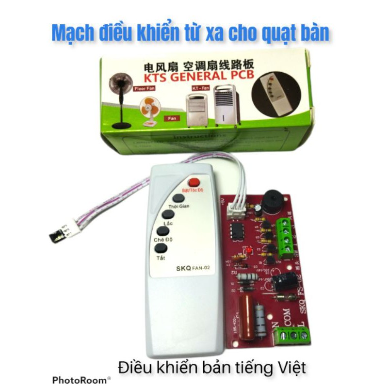 (Bản tiếng Việt) Bộ mạch điều khiển từ xa cho quạt bàn - bộ mạch điều khiển quạt từ xa