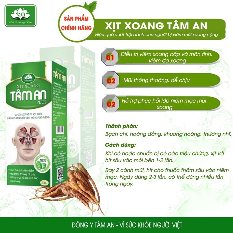 [SP CHÍNH HÃNG]Xịt Xoang Tâm An