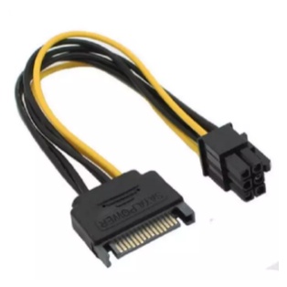 Cáp chuyển nguồn SATA ra nguồn phụ 6 pin cho VGA