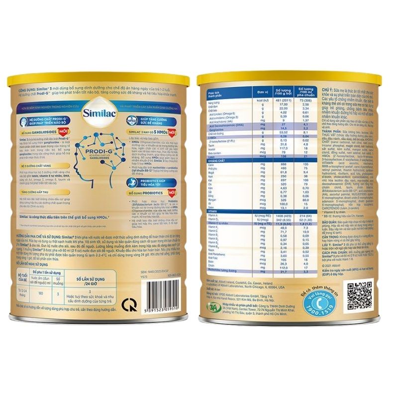 [CHÍNH HÃNG] Sữa Bột Abbott Similac IQ Plus HMO 3 - Hộp 1,7kg