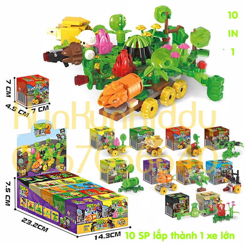 Đồ chơi lắp ghép mô hình PLANT vs ZOMBIE 2