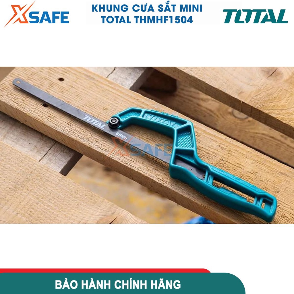 Khung cưa sắt mini cầm tay TOTAL THMHF1504 lưỡi thép mangan 65, phù hợp lưỡi 10&quot;/ 250mm và 12&quot;/ 300mm - chính hãng
