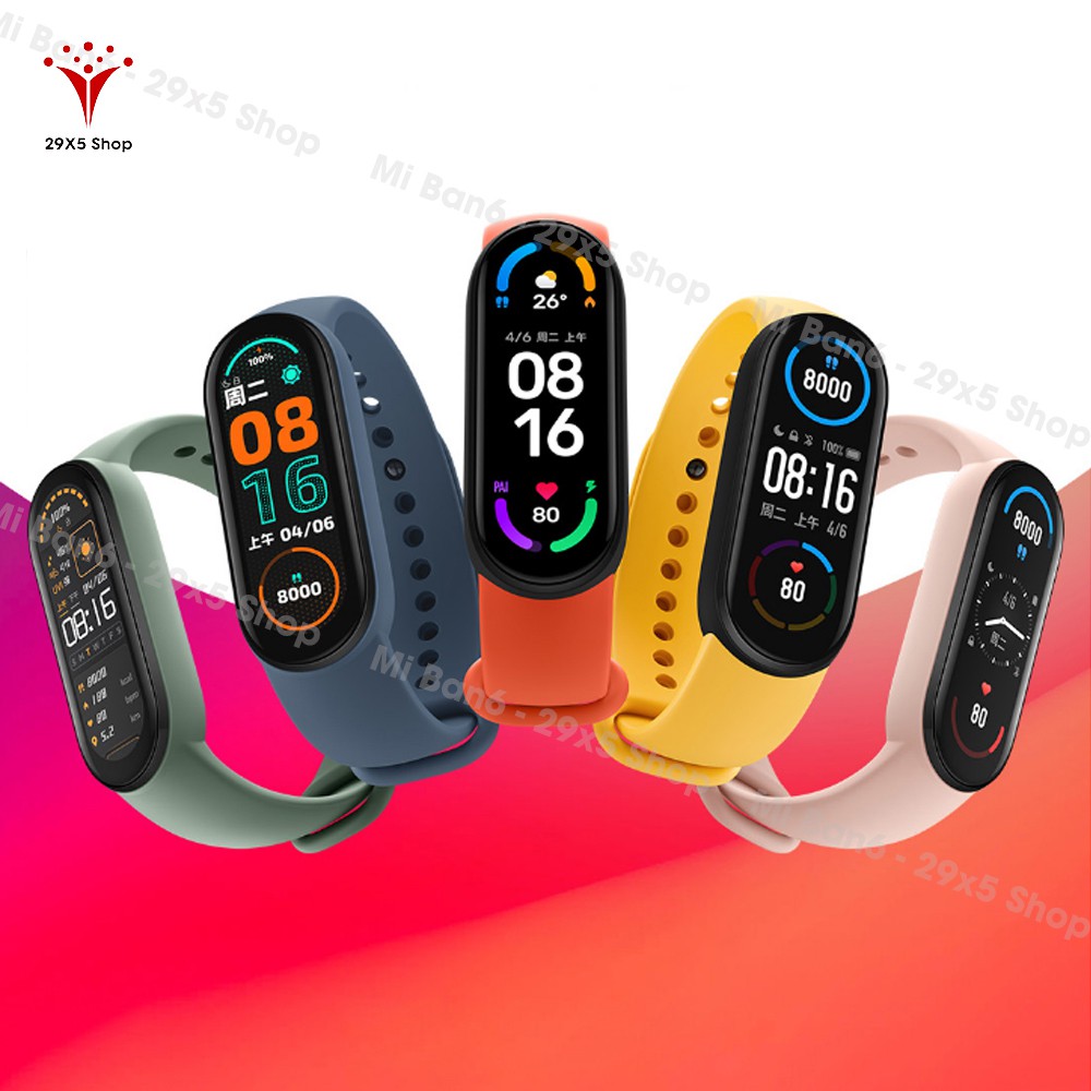 [ Sẵn hàng ] Vòng đeo tay thông minh Xiaomi Mi band 6 - Vòng tay theo dõi sức khoẻ, tập luyện thể thao - Màu đen