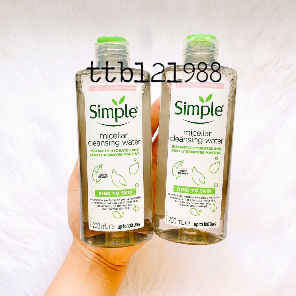 Nước Tẩy Trang Simple Cleansing Water Kind To Skin 200ML | BigBuy360 - bigbuy360.vn