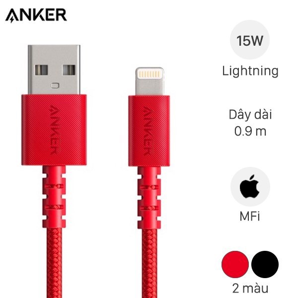 Cáp Lightning MFI 0.9m Anker Select+ A8012 ( Likenew )