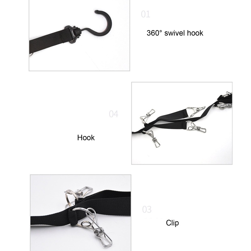 Móc Treo Nón Lưỡi Trai Bằng Thép Không Gỉ Kèm 16 Kẹp Tiện Dụng