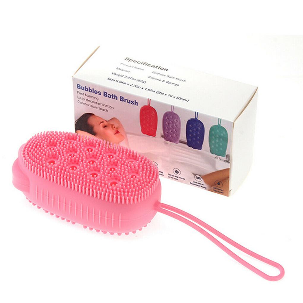 Bàn Chải Tắm Chà Lưng Bằng Silicone Hai Kích Thước Cho Bé