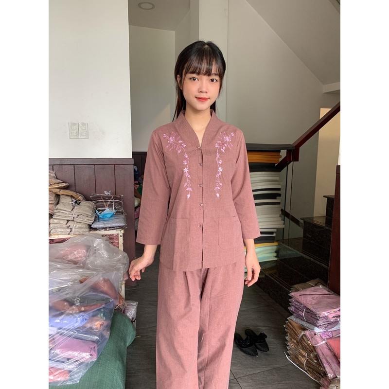 đồ lam đi chùa, thời trang nữ, bà lai,cho người trung niên | BigBuy360 - bigbuy360.vn