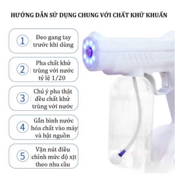 Súng Xịt Khử Khuẩn Nano / K5 / K6 Diệt Khuẩn 100% Máy Diệt Khuẩn Cầm Tay,Súng Xịt Khử Khuẩn Nano