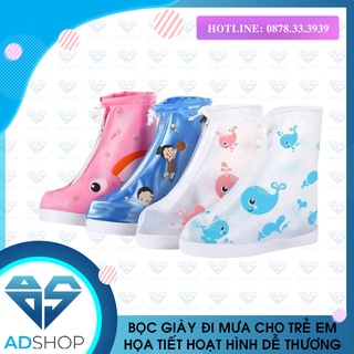 Bọc Giày Đi Mưa Trẻ Em Hoạt Hình Dễ Thương, bọc giày đi mưa học sinh, bọc giày em bé