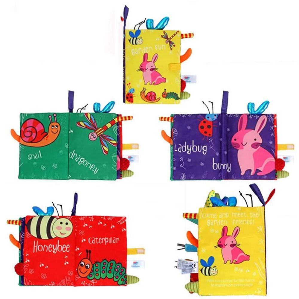 Sách vải mềm tiếng Anh hình khủng long/ngựa một sừng phát triển trí tuệ cho bé 0-36 tháng