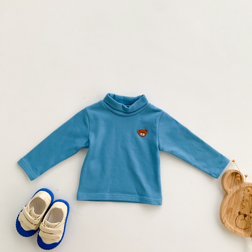 Áo Sơ Mi Tay Dài In Hình Gấu Đáng Yêu Dành Cho Bé