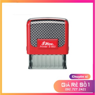 Khắc dấu 2 dòng đến 3 dòng - dấu cửa hàng shiny s-853 47 x 18mm