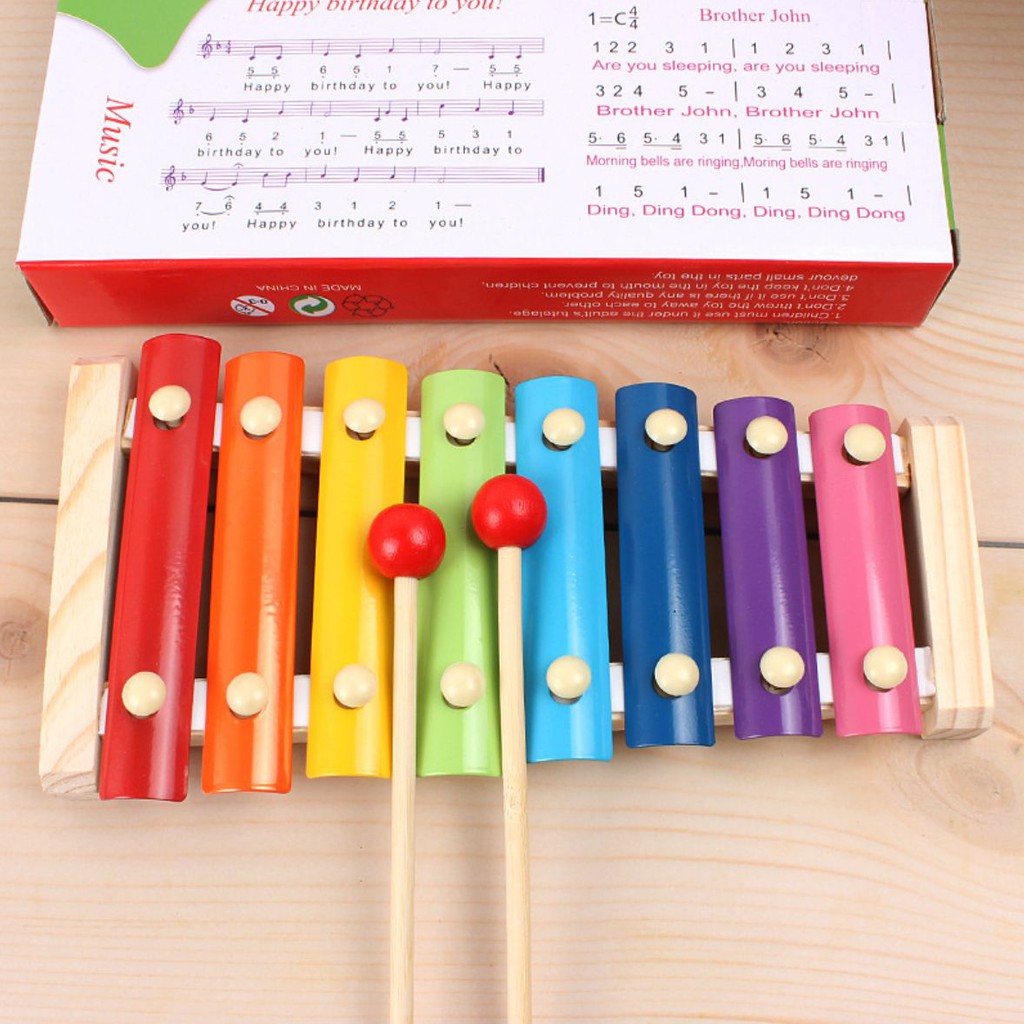 [ĐỒ CHƠI THÔNG MINH] Đàn mộc cầm xylophone cỡ nhỏ cho bé - Đàn mộc cầm bằng gỗ cho bé tập chơi