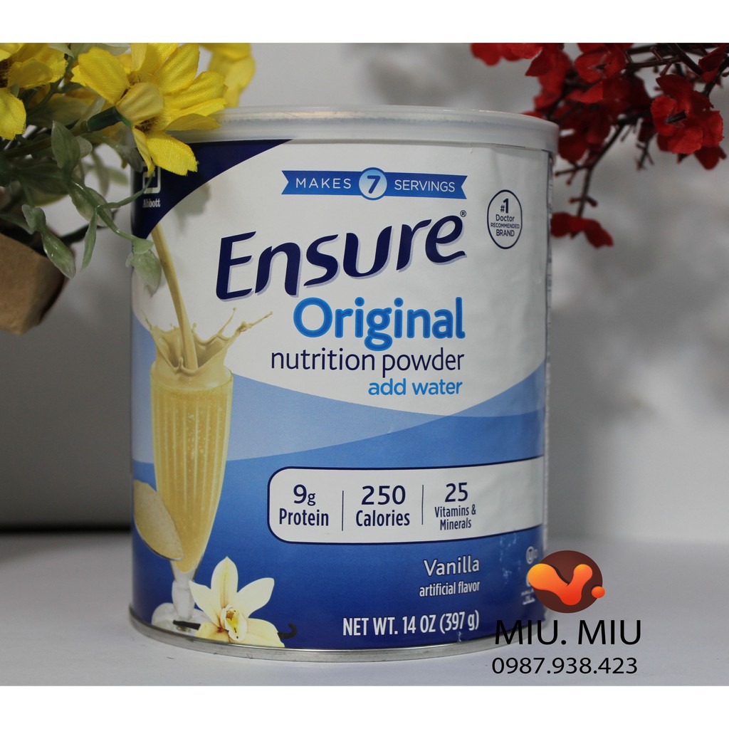 [ Date 2023]  Sữa Ensure Original Vanilla Hương Vani 397g 400g Mỹ