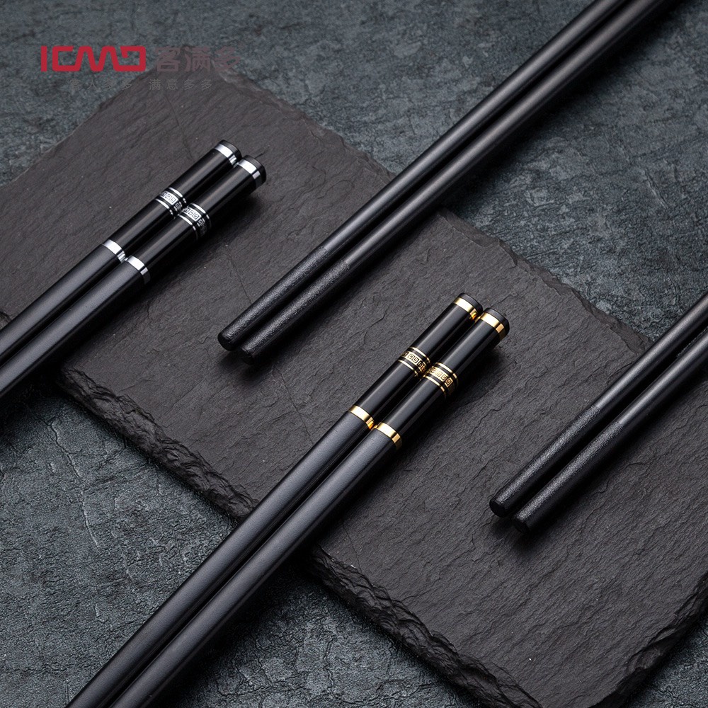 Đũa Ăn Cơm Cao Cấp Kháng Khuẩn Đầu Nhám Sợi Thủy Tinh Khảm Bạc Tinh Xảo Dùng Được Trong Máy Rửa Bát