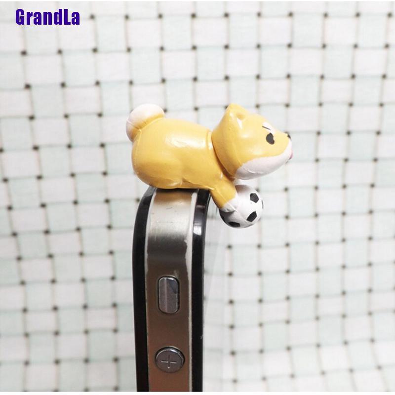 Nút Bịt Chống Bụi Lỗ Cắm Tai Nghe Điện Thoại 3.5mm Hình Chú Chó Dachshund Đáng Yêu