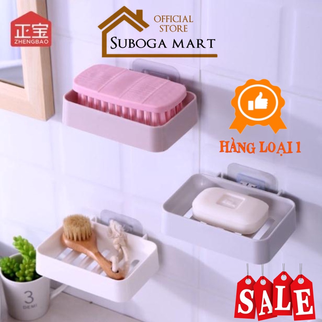 Giá đựng xà phòng dán tường siêu chắc chắn, giá nhựa treo tường nhà vệ sinh tiện lợi, tiết kiệm diện tích