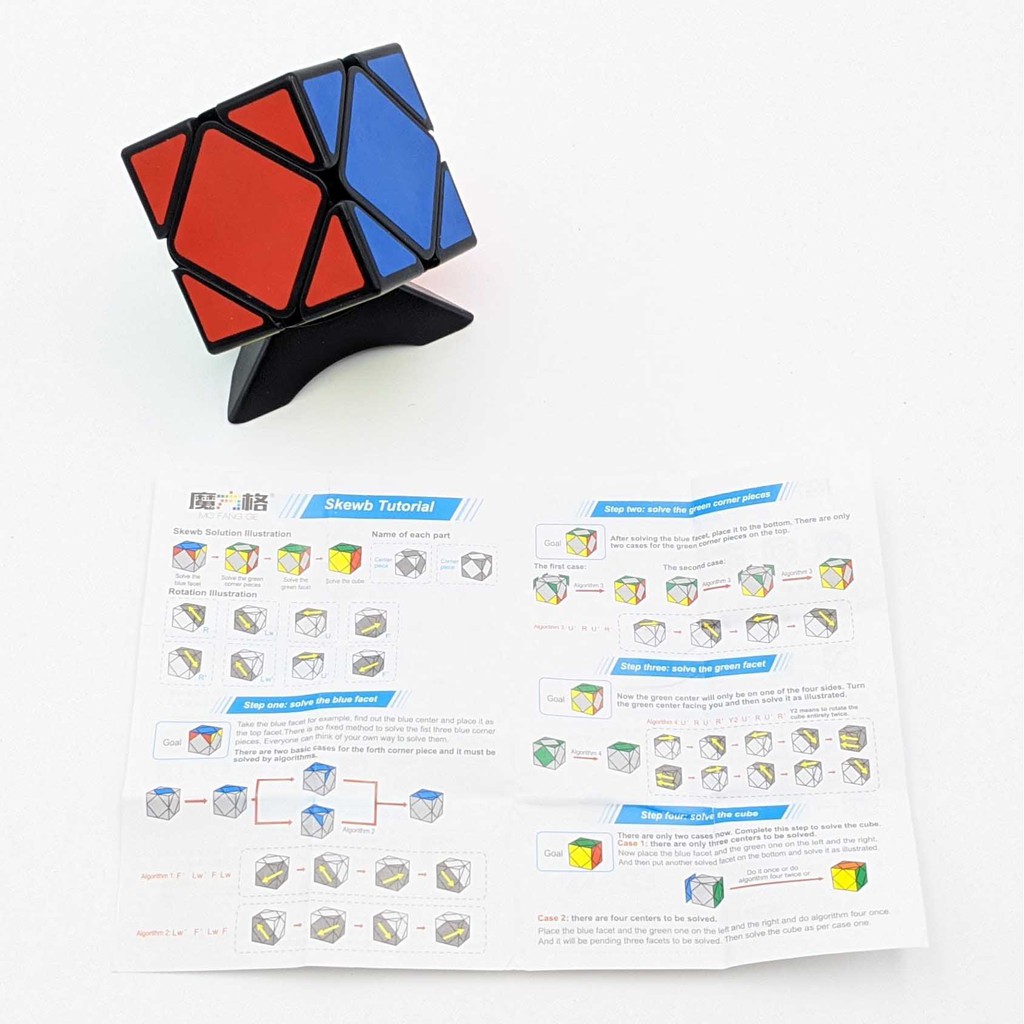 RUBIK Skewb QIYI CUBE viền đen - Rubik biến thể Skewb