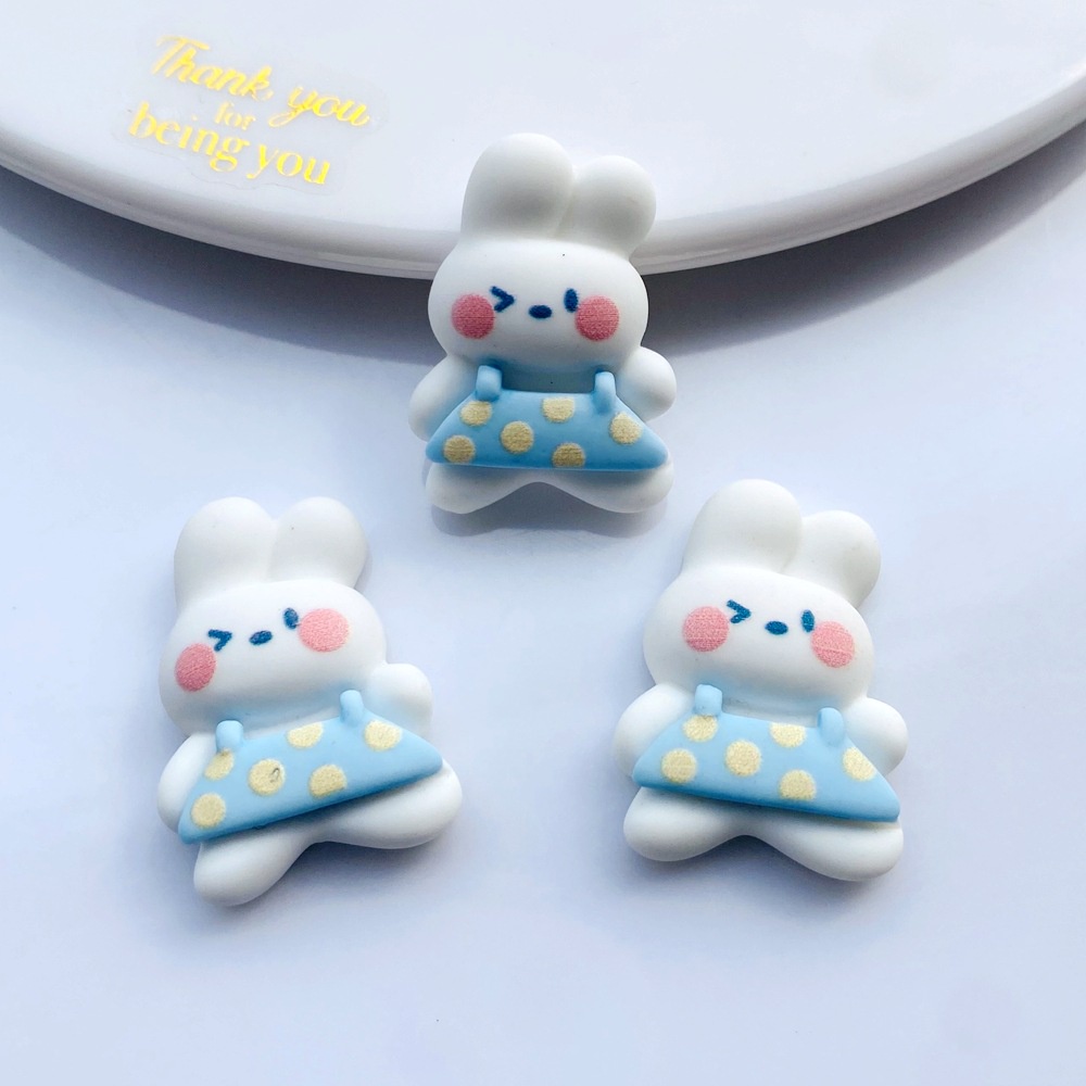 Bộ 10 Miếng Dán Kẹp Tóc/Điện Thoại/Cốc Nước Hình Gấu/Thỏ Cảm Giác Matte DIY