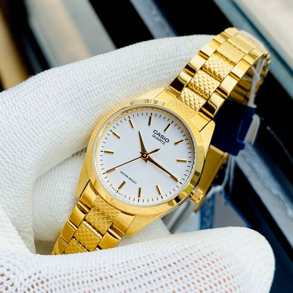Đồng Hồ Nữ Casio LTP-1274G-7A Dây Thép Vàng Mặt Trắng Size 22mm Fullbox Bảo Hành 1 Năm Tại Đồng Hồ Doanh Nhân